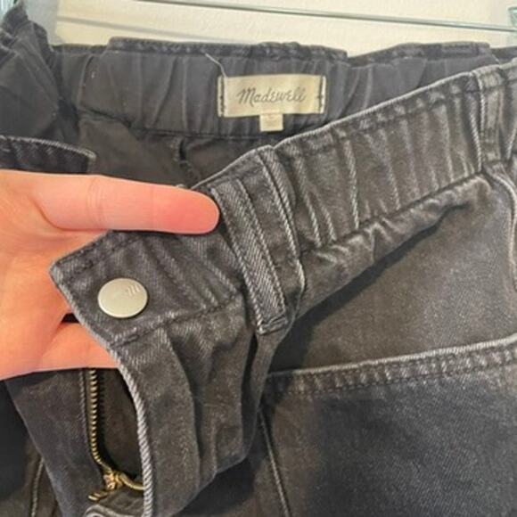 Madewell Pull-On Balloon Jeans in Hobson Wash Paperbag Edition Sz L 100% Cotton - Picture 8 of 8